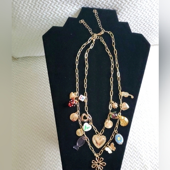 Hand-made Jewelry - Handmade 2-Piece Charm Necklace Set